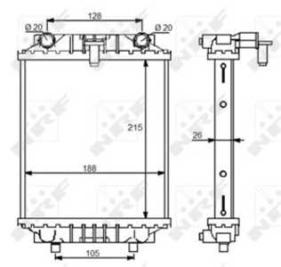 Kylare, motorkylning, Ytter, Höger fram, Vänster fram, Höger, Vänster, audi,seat,skoda,vw, 5Q0121253H