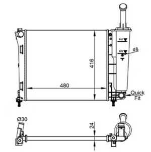 Kylare, motorkylning, fiat 500, 500 c, panda, panda van, ford ka, 1559504, 1814153, 51787115, 51892709, 51934449, 51939068, 9S5