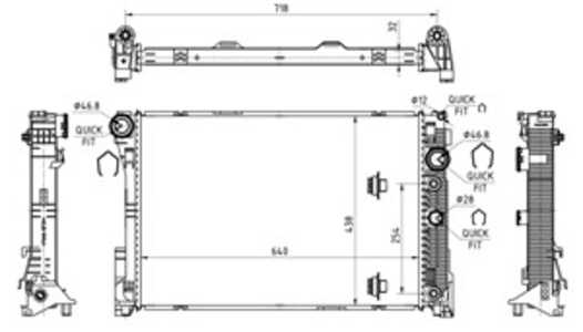 Kylare, motorkylning, mercedes-benz, 2045000603, 2045001203, 2045003103, 2045003603, 2045004103, A2045000603, A2045001203, A204