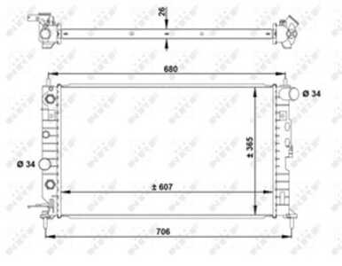 Kylare, motorkylning, opel vectra a halvkombi, vectra b, vectra b halvkombi, vectra b kombi, vauxhall vectra, 1300159, 1300160,