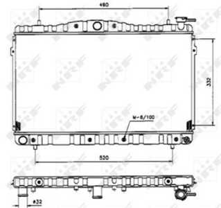 Kylare, motorkylning, hyundai coupe, lantra ii, lantra kombi ii, 2531029000, 2531029010, MB109587, MB109588, MB175544