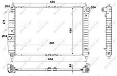 Kylare, motorkylning, chevrolet aveo / kalos halvkombi, aveo / kalos sedan, daewoo kalos, kalos sedan, 96443477, 96444386, 9653