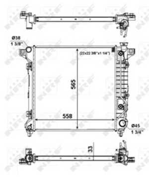 Kylare, motorkylning, dodge dakota standard cab pickup, durango, 14 95 680 21R, 1S0615301K, 5040 84453, 504084453, 52028775, 52