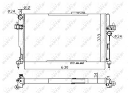 Kylare, motorkylning, opel combo skåp/stor limousine, combo tour, corsa c, corsa c skåp/halvkombi, vauxhall combo tour mk ii, 1