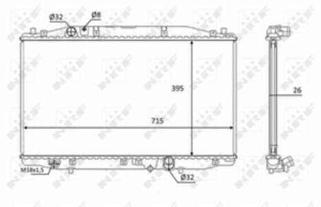 Kylare, motorkylning, honda accord vii, accord tourer vii, 19010RBDE01, 2528825001, 25288-25001