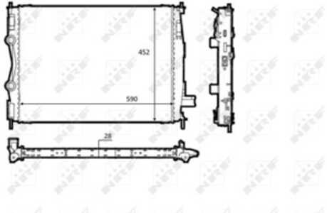 Kylare, motorkylning, nissan qashqai / qashqai +2 i, qashqai / qashqai +2 van i, 21400BB40A, 21410BB40A