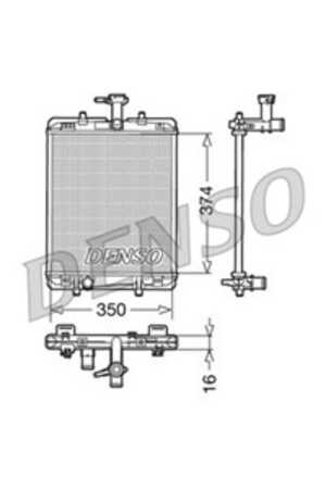 Kylare, motorkylning, citroën c1, c1 ii, peugeot 107, 108, toyota aygo, 1330P4, 164000Q020