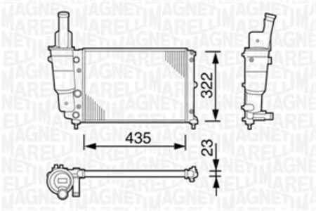 Kylare, motorkylning, fiat punto, punto cabriolet, punto van, lancia y, 46465015, 7718660