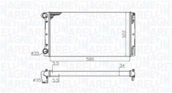 Kylare, motorkylning, fiat idea, punto, punto skåp/halvkombi, lancia musa, 46524619, 46778155