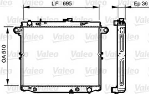 Kylare, motorkylning, toyota land cruiser 100, 1640066120, 16400-66120, 1640066121, 16400-66121