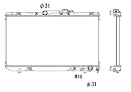 Kylare, motorkylning, toyota carina e vi, carina e sedan vi, carina e sportswagon vi, 1640064730, 1640064731