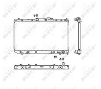 Kylare, motorkylning, toyota avensis, avensis kombi, avensis liftback, 164000B030, 164030B030