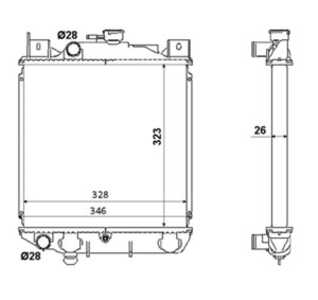 Kylare, motorkylning, suzuki swift cabriolet, swift halvkombi ii, swift sedan ii, 1770060B32, 1770063B11, 1770063B12, 1770063B2