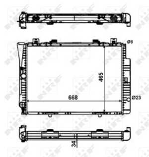 Kylare, motorkylning, mercedes-benz 124 sedan [w124], s-klass [w140], 1405002103, A1405002103