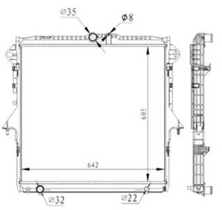 Kylare, motorkylning, ford ranger, 1726085, 1735292, 2036071, 2117280, 5246504, 5279616, AB398005BC, AB398005BD, AB398005BF, AB