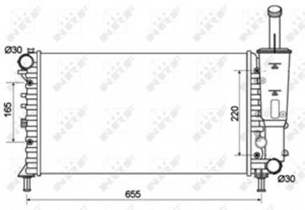 Kylare, motorkylning, fiat punto, punto skåp/halvkombi, 51724188, 51724191