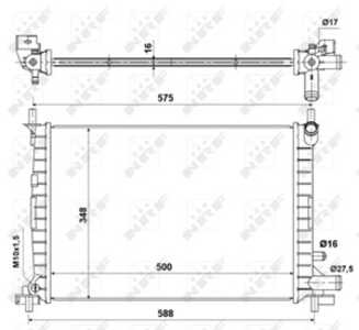 Kylare, motorkylning, ford fiesta iv, fiesta skåp/stor limousine, mazda 121 iii, 121 skåp/halvkombi iii, 1001856, 1098806, 1E03