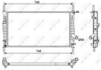 Kylare, motorkylning, ford transit buss, transit flak/chassi, transit skåp, transit tourneo buss, 4714582, 4719006, 4C118005AB,