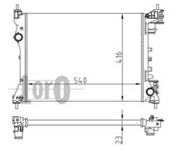 Kylare, motorkylning, fiat doblo buss, doblo cargo, doblo flak/chassi, opel combo skåp/stor limousine, combo tour, 1300330, 505