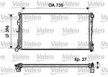 Kylare, motorkylning, chrysler voyager iv, 5142488AA