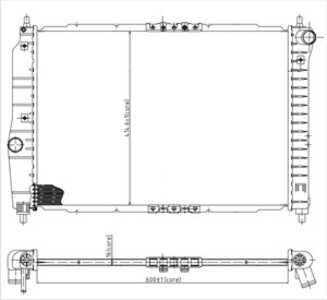 Kylare, motorkylning, chevrolet aveo / kalos halvkombi, aveo / kalos sedan, daewoo kalos, kalos sedan, 96444386, 96536525, 9653