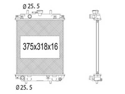 Kylare, motorkylning, daihatsu sirion, 1640097201, 16400-97201, 1640097209000, 16400-97209000, 1640097210000, 16400-97210000