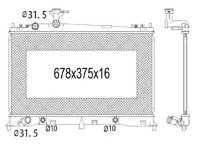 Kylare, motorkylning, mazda 6 hatchback, 6 sedan, 6 station wagon, LF2115200, LF21-15-200, LF2115200A, LF21-15-200A