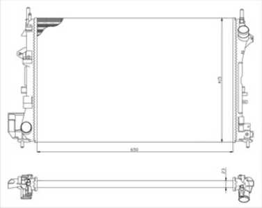 Kylare, motorkylning, opel signum halvkombi, vectra c, vectra c gts, vectra c kombi, saab 9-3, 9-3 cabriolet, 9-3 kombi, 130024