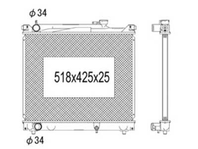 Kylare, motorkylning, suzuki grand vitara i, 1770077E00, 1770077E20