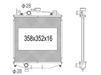 Kylare, motorkylning, suzuki swift halvkombi ii, 1770060820, 1770060821, 1770060B22