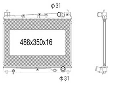 Kylare, motorkylning, toyota yaris, yaris verso, 1640021060, 1640021080