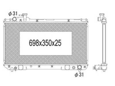 Kylare, motorkylning, toyota rav 4 i, 164007A110, 16400-7A110