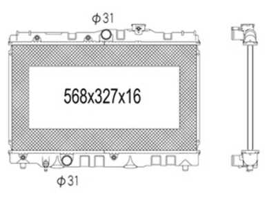 Kylare, motorkylning, toyota corolla, corolla compact, corolla liftback, corolla station wagon, 1640011170, 16400-11170