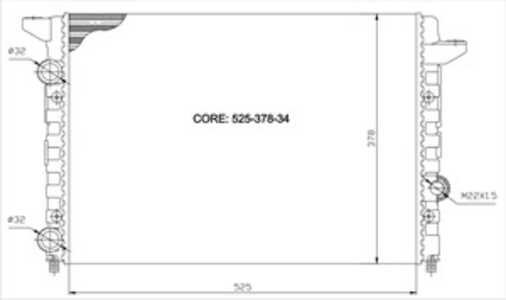 Kylare, motorkylning, vw passat b3/b4, passat b3/b4 variant, 3A0121253AA