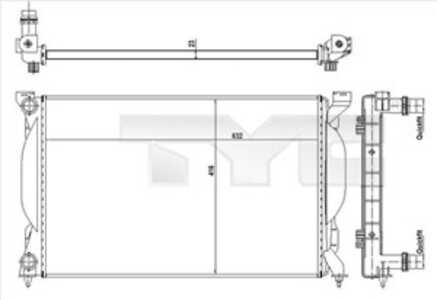 Kylare, motorkylning, audi,seat, 8E0121251, 8E0121251A, 8E0121251AF