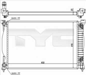 Kylare, motorkylning, audi,seat, 8E0121251AQ, 8E0121251B, 8E0121251L