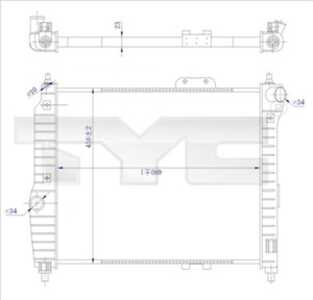 Kylare, motorkylning, chevrolet aveo / kalos halvkombi, aveo / kalos sedan, daewoo kalos, 96443475, 96536523, 96816481, P965365