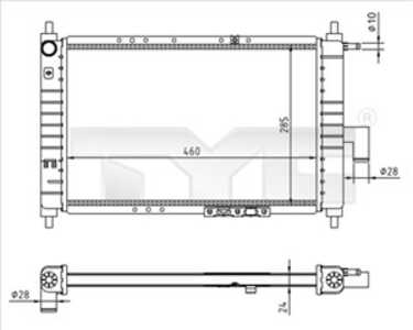 Kylare, motorkylning, daewoo matiz, 96322941, 96322942, P96322941