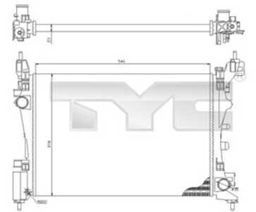 Kylare, motorkylning, fiat grande punto, punto evo, 51864284, 55700447