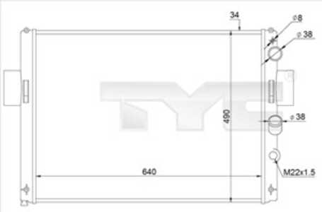 Kylare, motorkylning, iveco daily flak/chassi ii, daily skåp ii, 0000093824068, 0000093824070, 93824068, 93824070