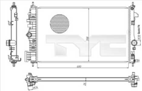 Kylare, motorkylning, chevrolet,lancia,opel,saab, 1300291, 13241725