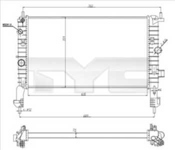 Kylare, motorkylning, opel meriva a minibus,  minivan, 1300252, 1300253, 1300413, 13128930, 13130015, 13181074