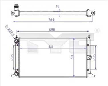 Kylare, motorkylning, ford galaxy i, seat alhambra, vw sharan, 1109113, 7M3121253B, YM21-8005-DA