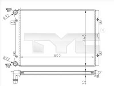 Kylare, motorkylning, ford galaxy i, seat alhambra, vw sharan, 1212576, 3M218005AA, 7M3121253F