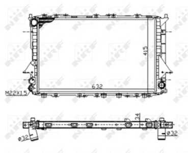 Kylare, motorkylning, audi 100 c4 avant, 100 c4 sedan, a6 c4, a6 c4 avant, 1463462, 4A0121251L