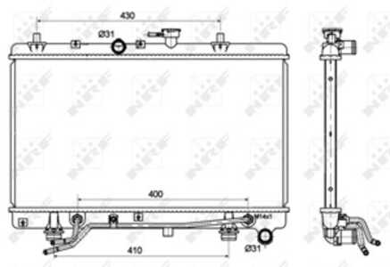 Kylare, motorkylning, kia rio halvkombi i, rio sedan i, 25310FD000