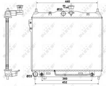 Kylare, motorkylning, hyundai getz, 253101C150