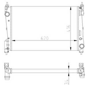 Kylare, motorkylning, fiat grande punto, grande punto van, opel corsa d, corsa d skåp/halvkombi, 1300297, 13313296, 55700448, 5