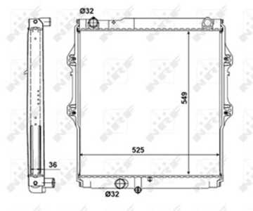 Kylare, motorkylning, toyota hilux pick-up vi, 164005B620, 164005B630