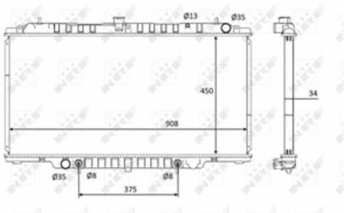 Kylare, motorkylning, nissan patrol gr wagon v, 21410VB800, 21460VB300, 21460VB301, 21460VB800, 21460VB805